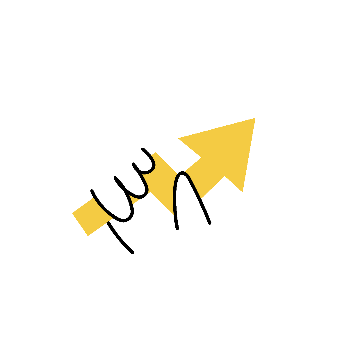 Animated Rising Growth Arrow Illustration