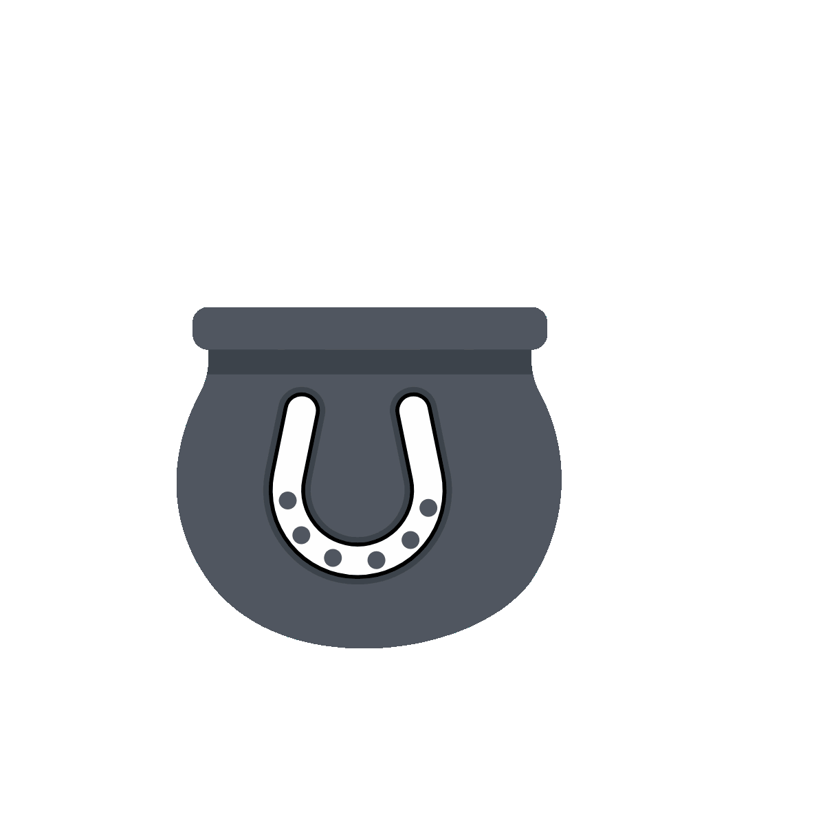 Lucky Coins Pot Irish Flat Icon