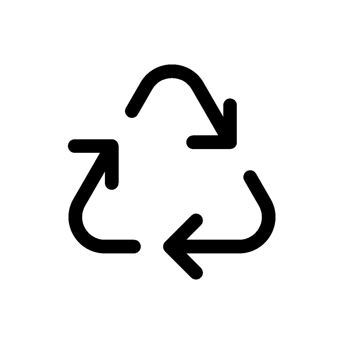 Premium animated icon of recycle in linear style
