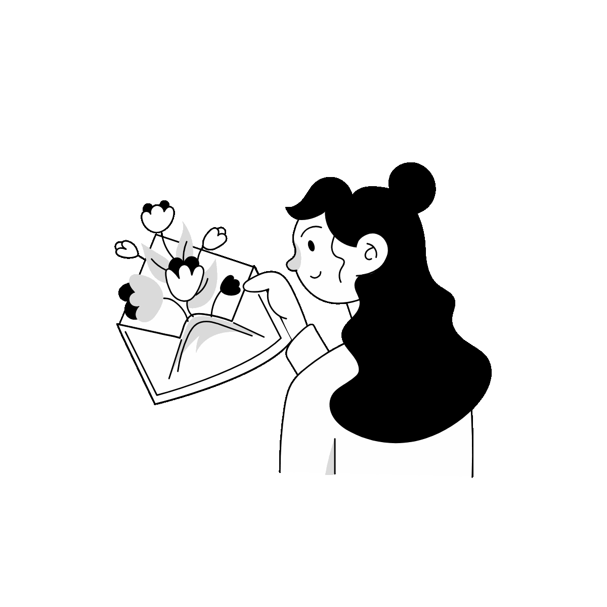 Mothers Day Letter Doodle Illustration