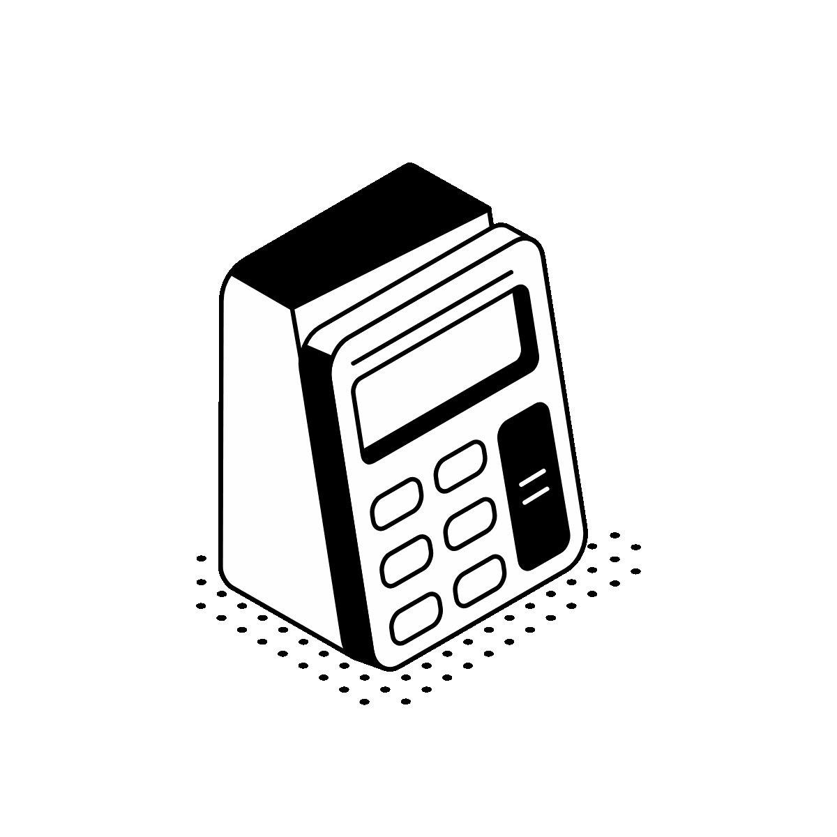 Animated Calculator Receipt Illustration
