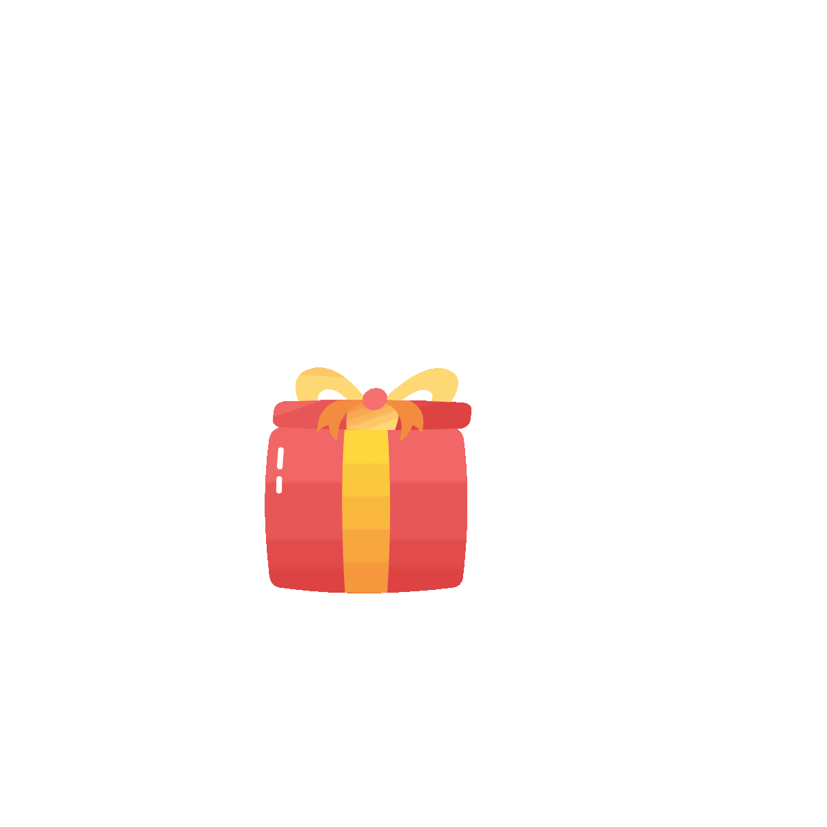 Flat Animated Valentine Gift Icon Design