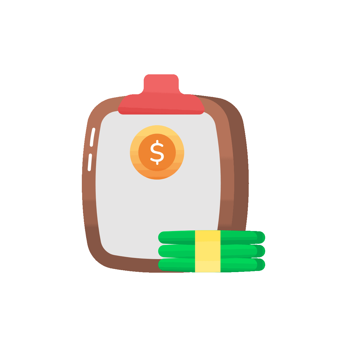 Animated Flat Financial Statement Icon Design
