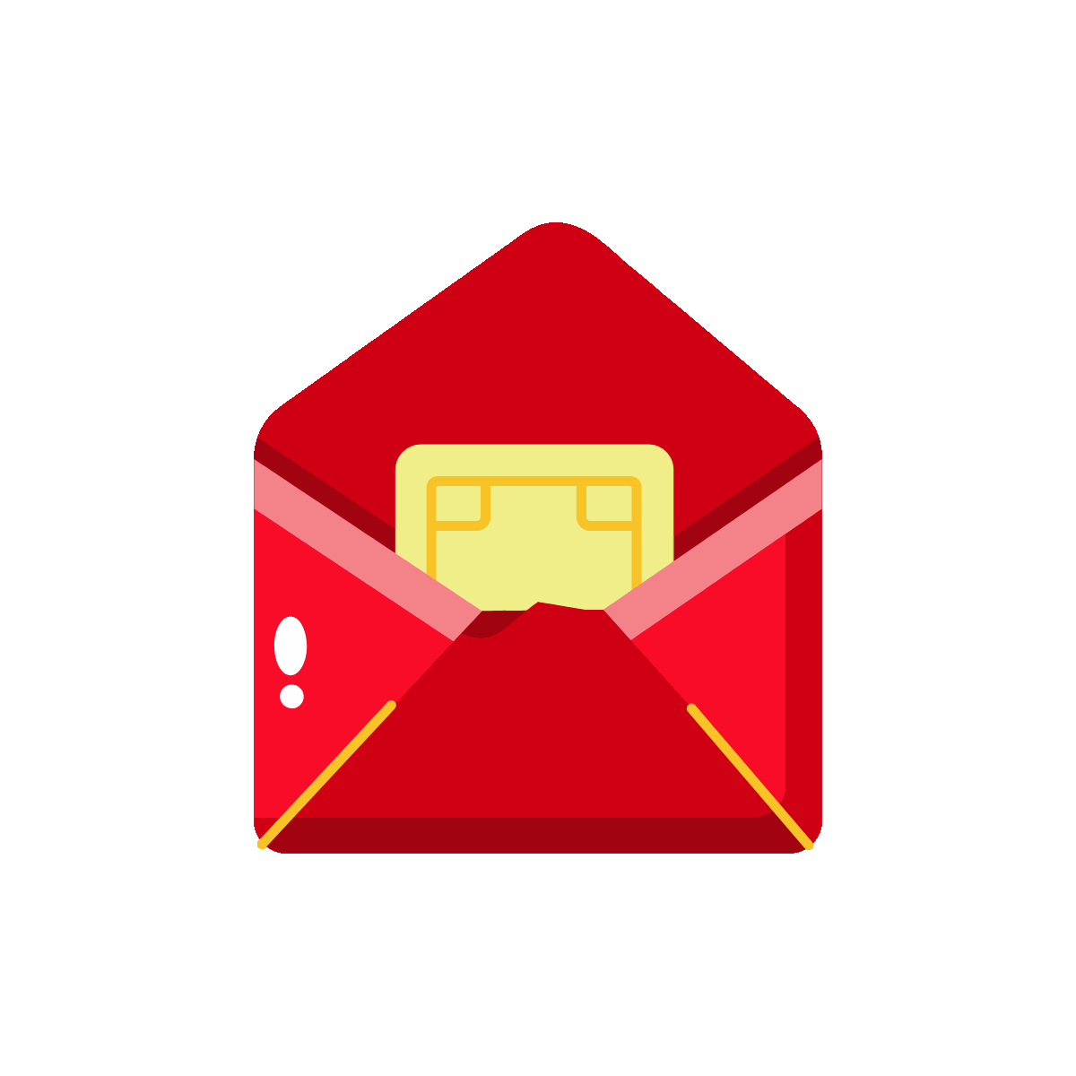 Red Envelope Filled With Gold Money