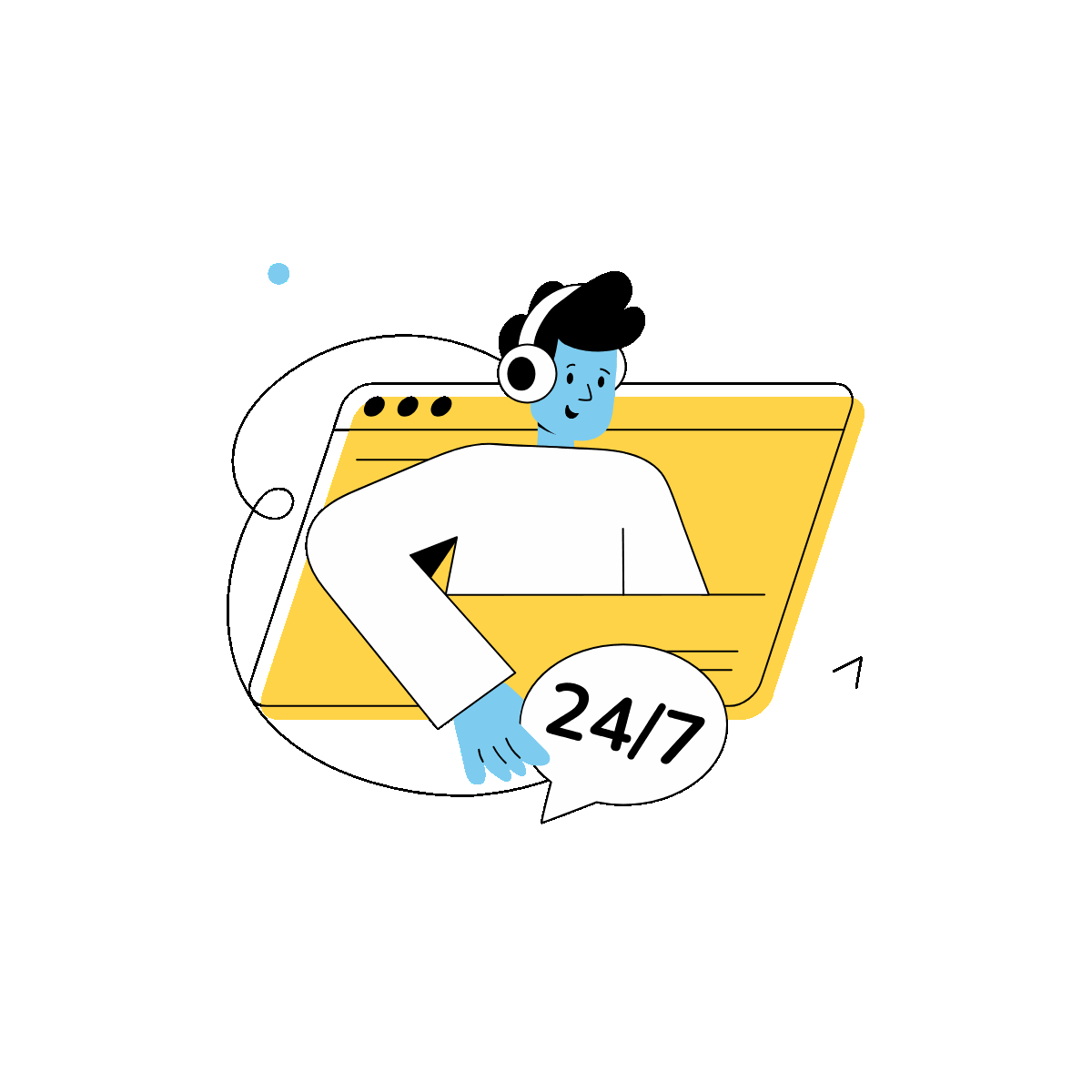 Online Service Outline Mini Animation