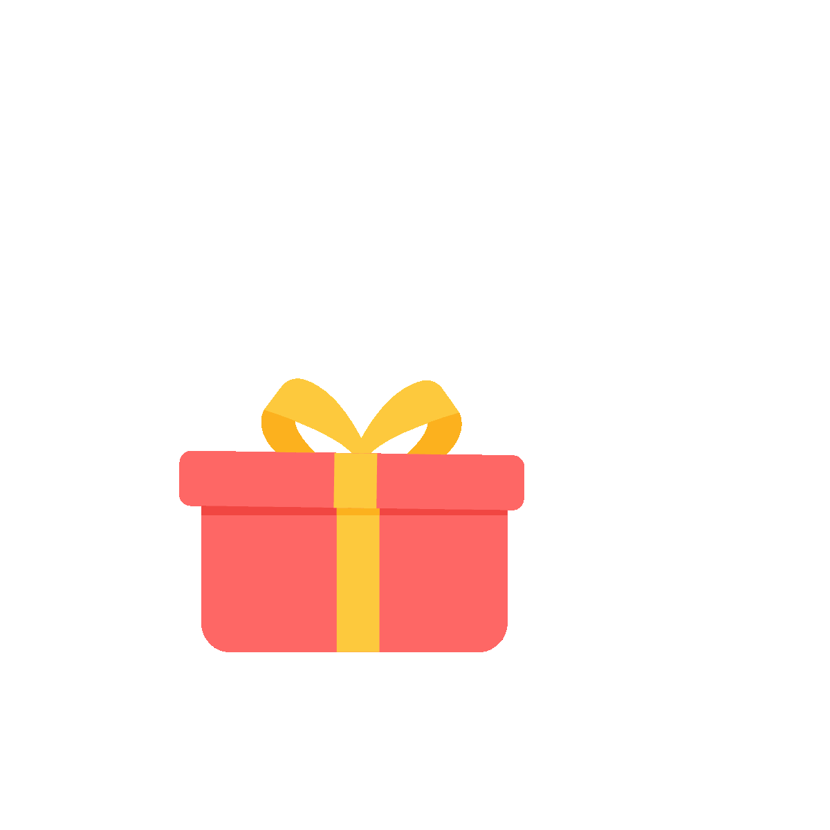 Christmas present animated flat icon
