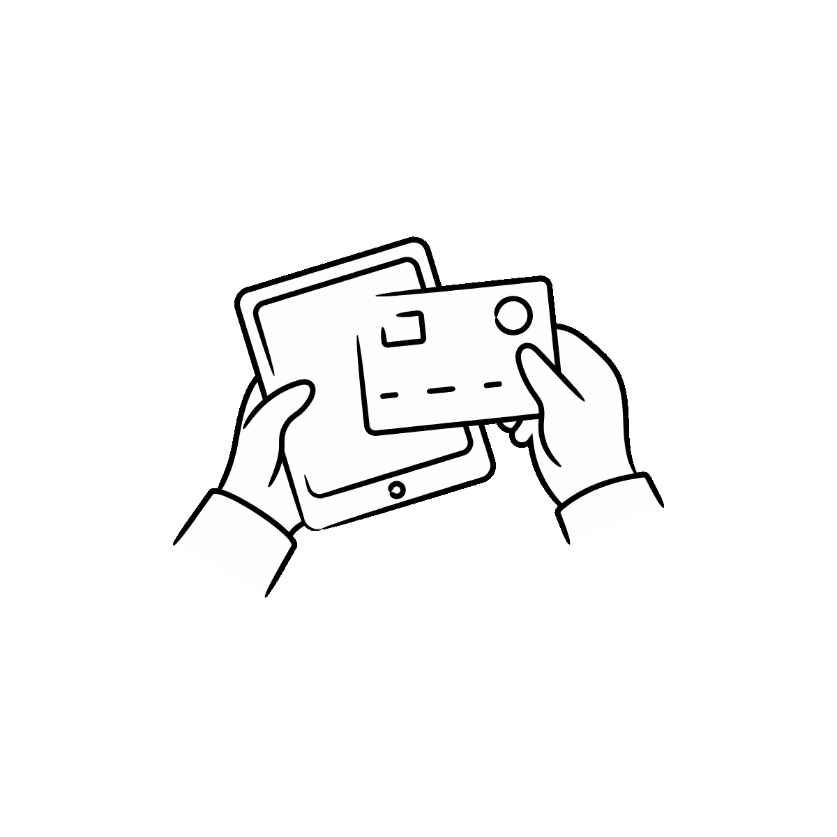 Hand-Drawn Secure Checkout Doodle Icon Design