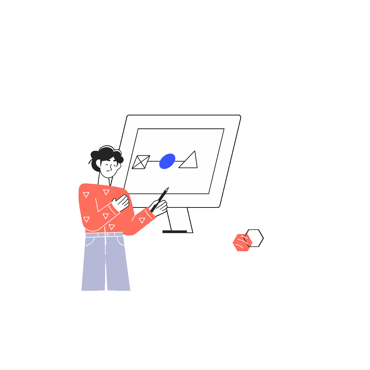 Edit Code Linear Animated Illustration