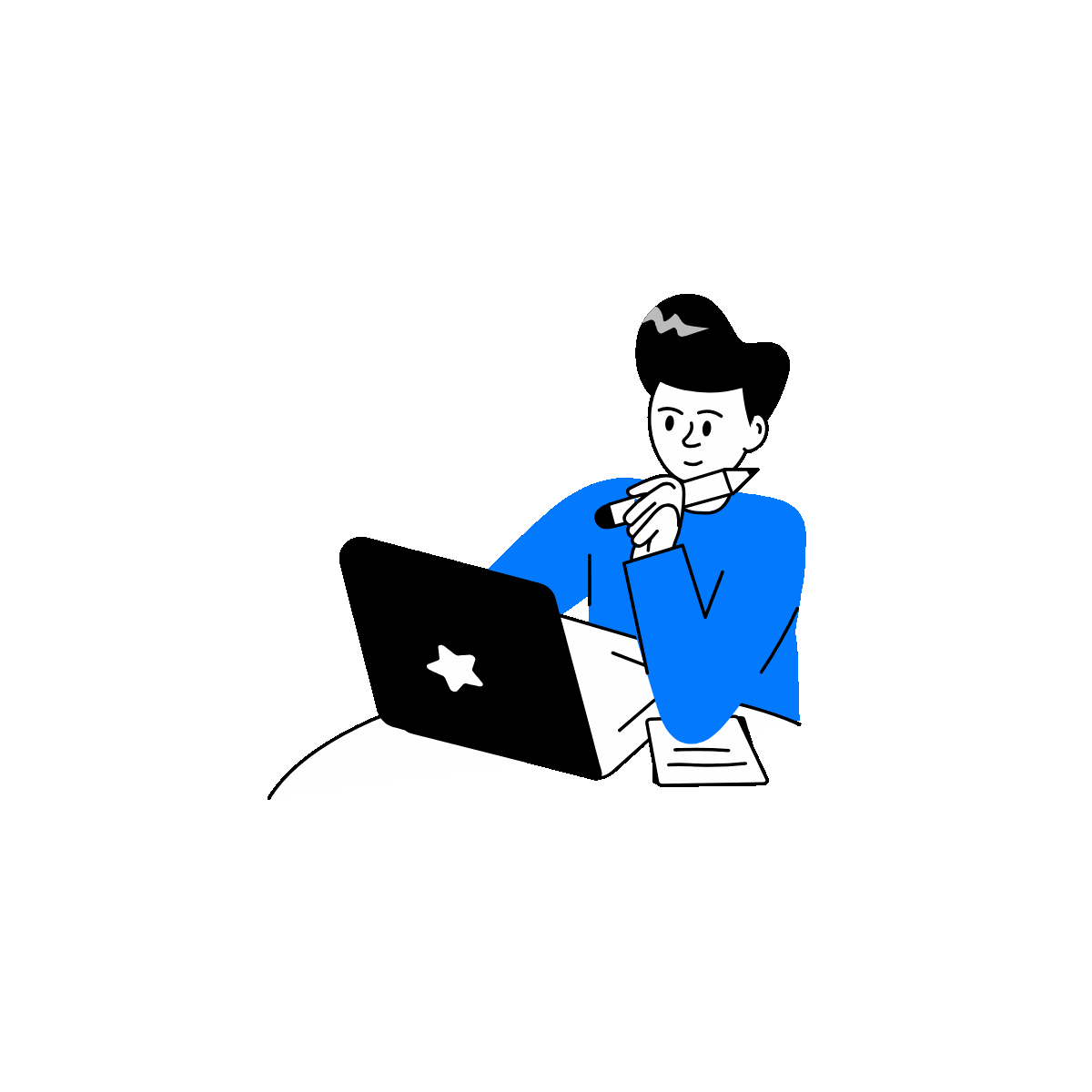 Report Writing Doodle Animated Illustration