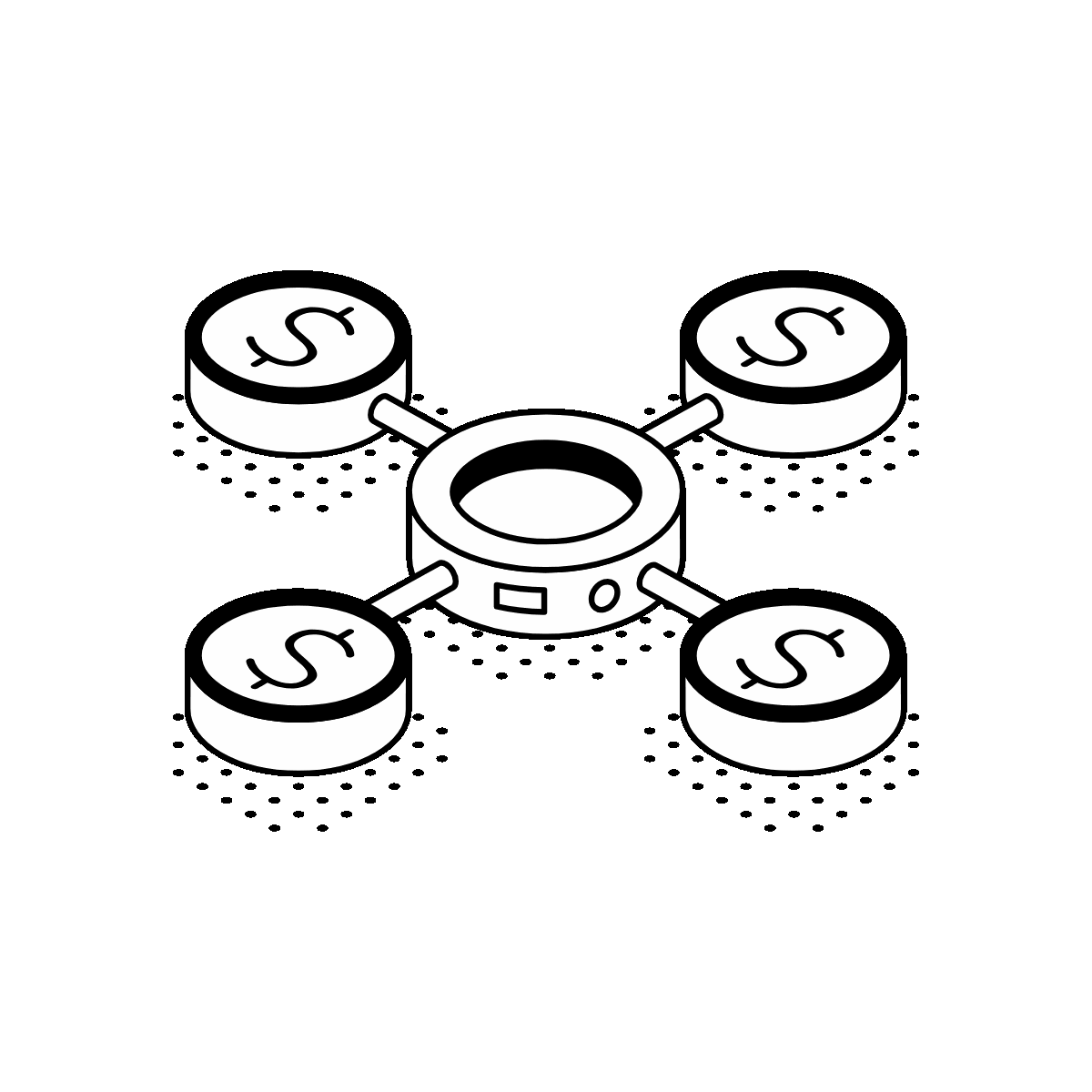 Animated Isometric Payment Network Icon