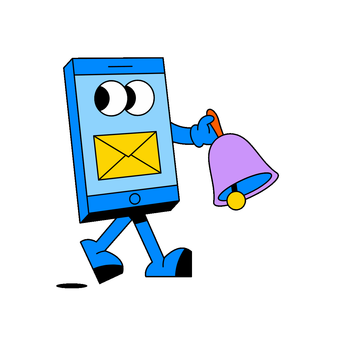 Animated unread message notification