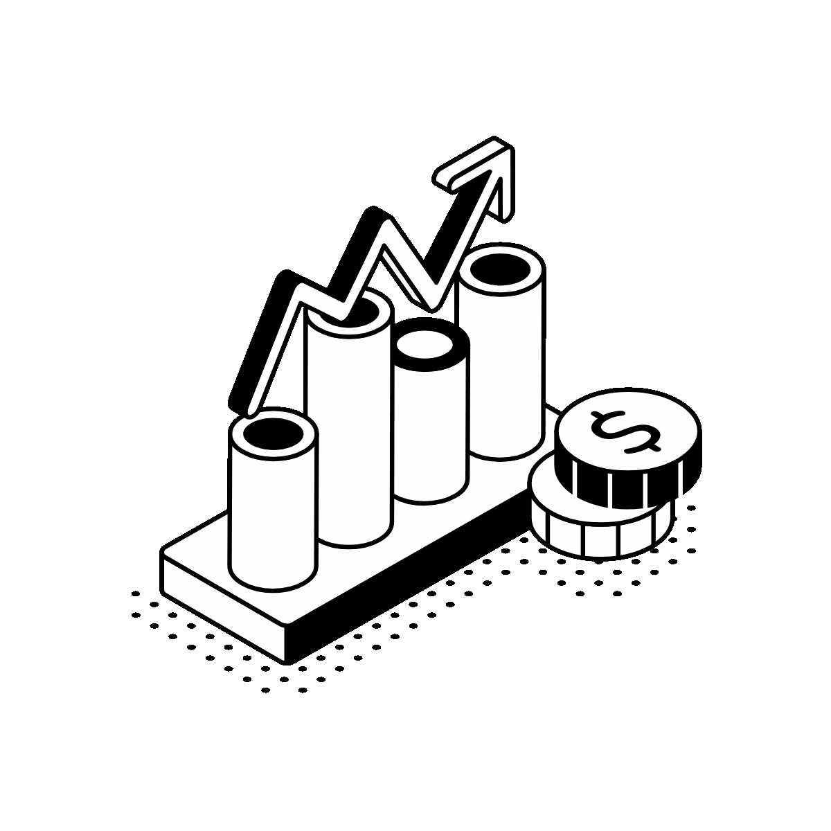Animated Isometric Payment Network Icon