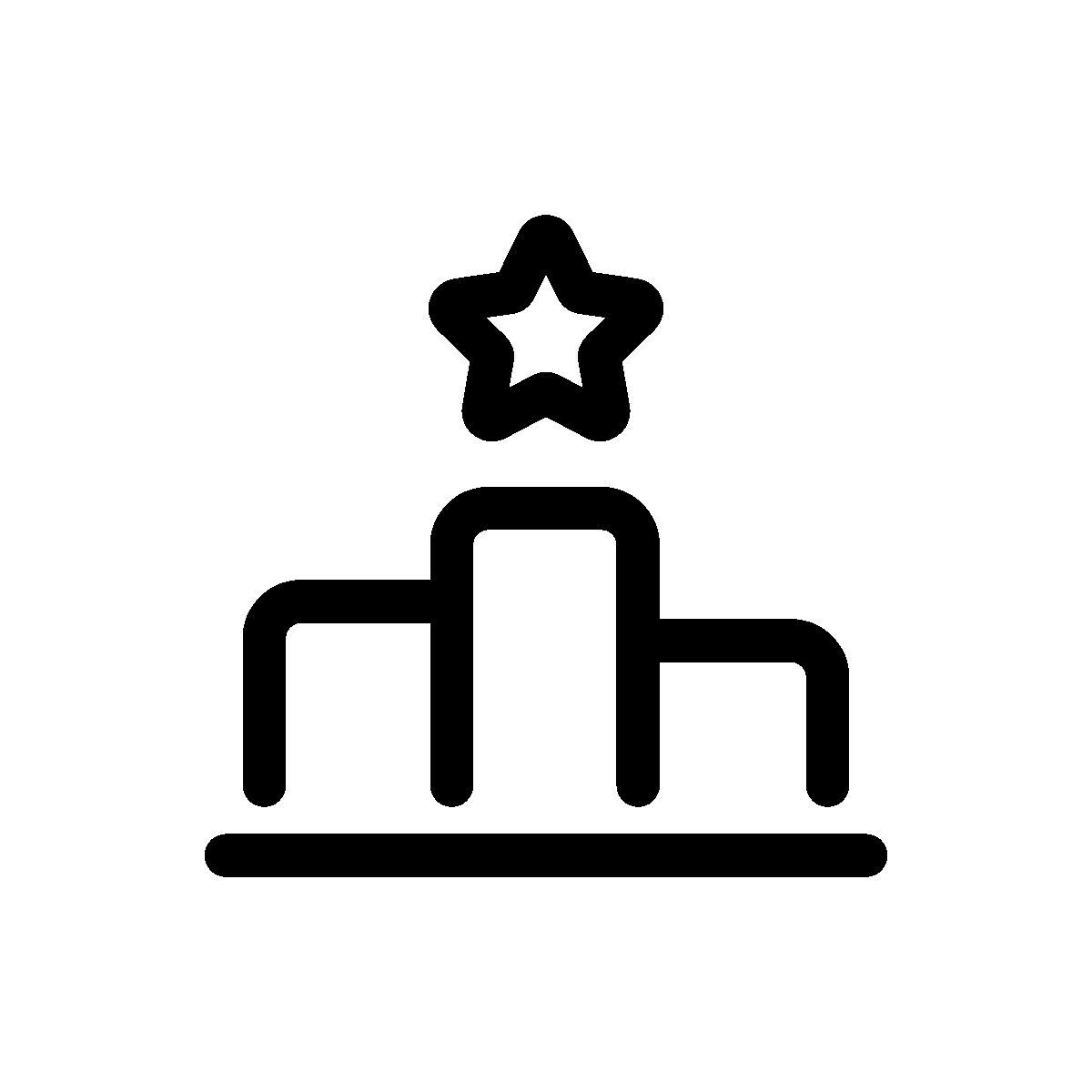 An outline hover animation of ranking