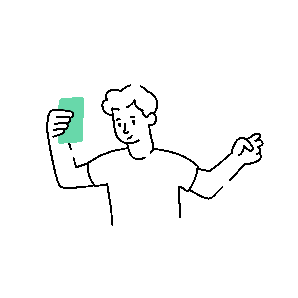 New Message Flat Animated Illustration