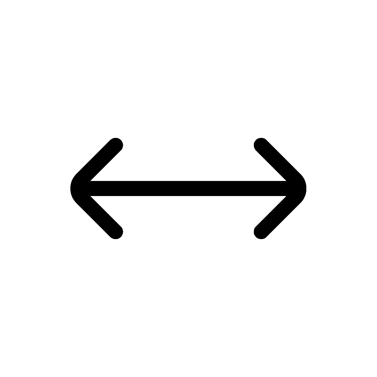 An outline hover animation of resize arrows
