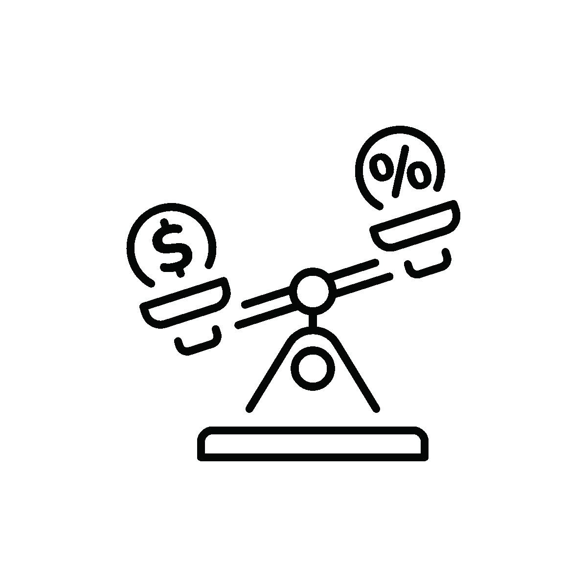 Animated financial balance remaining