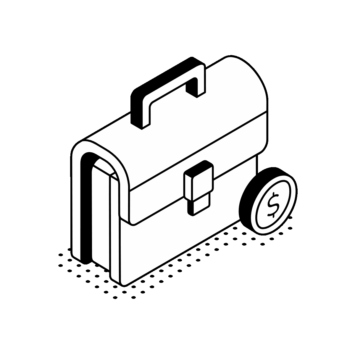 Animated isometric business loan concept