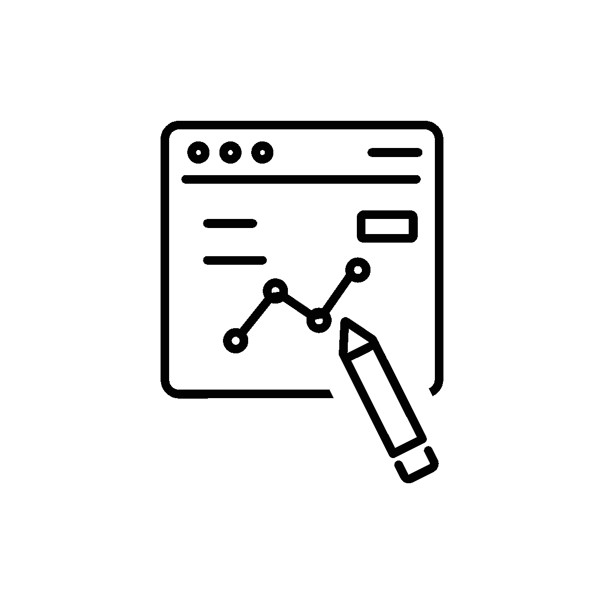 Web Analytics Line Animated Icon Design