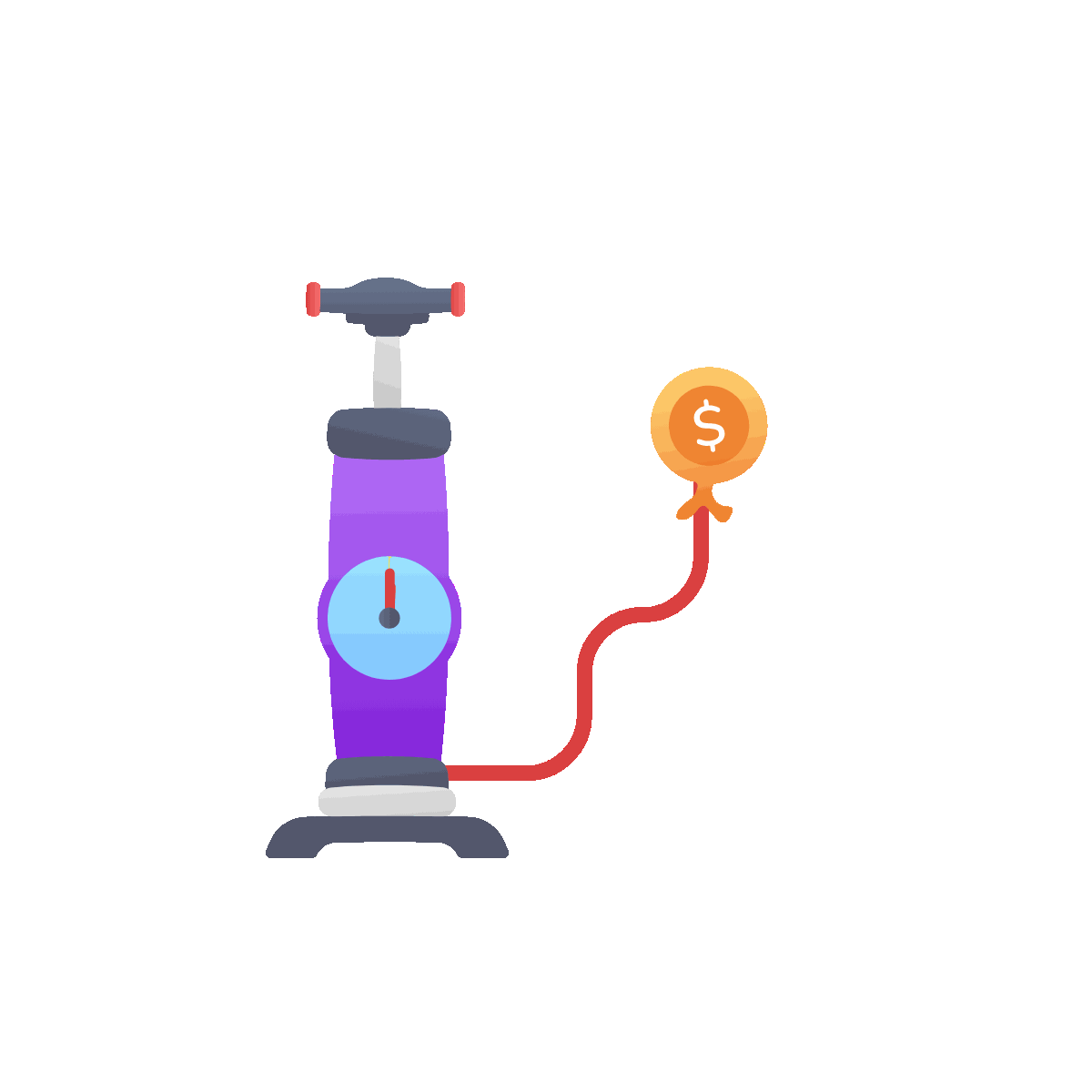 Animated Flat Money Inflation Icon Design
