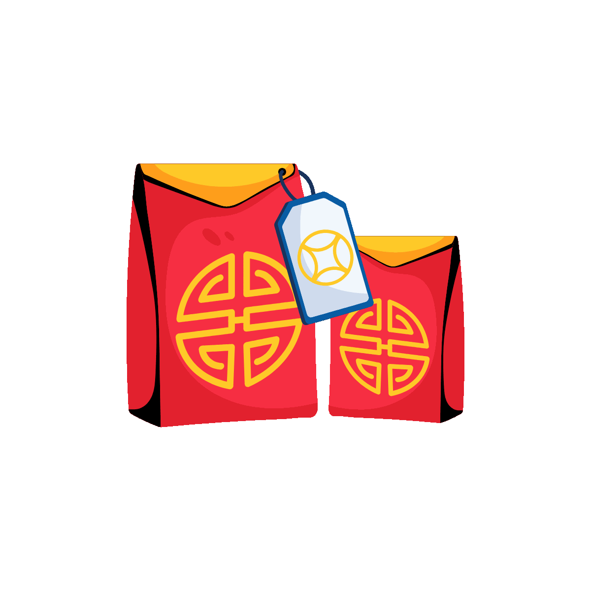 Animated flat icon of lucky gifts concept