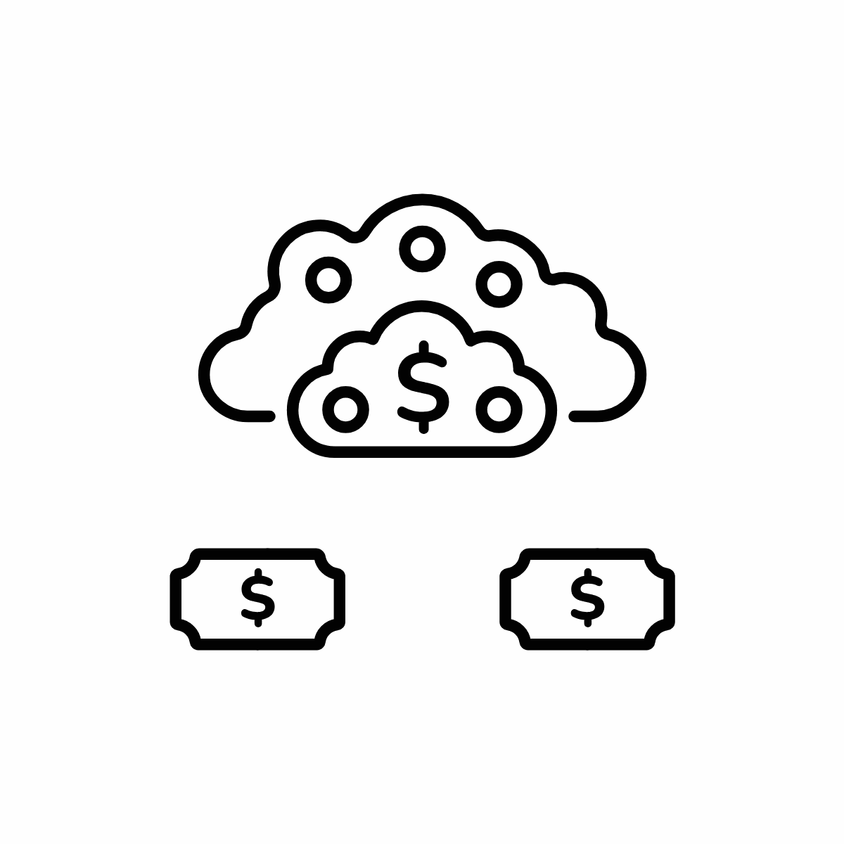 Cloud money for online financial storage