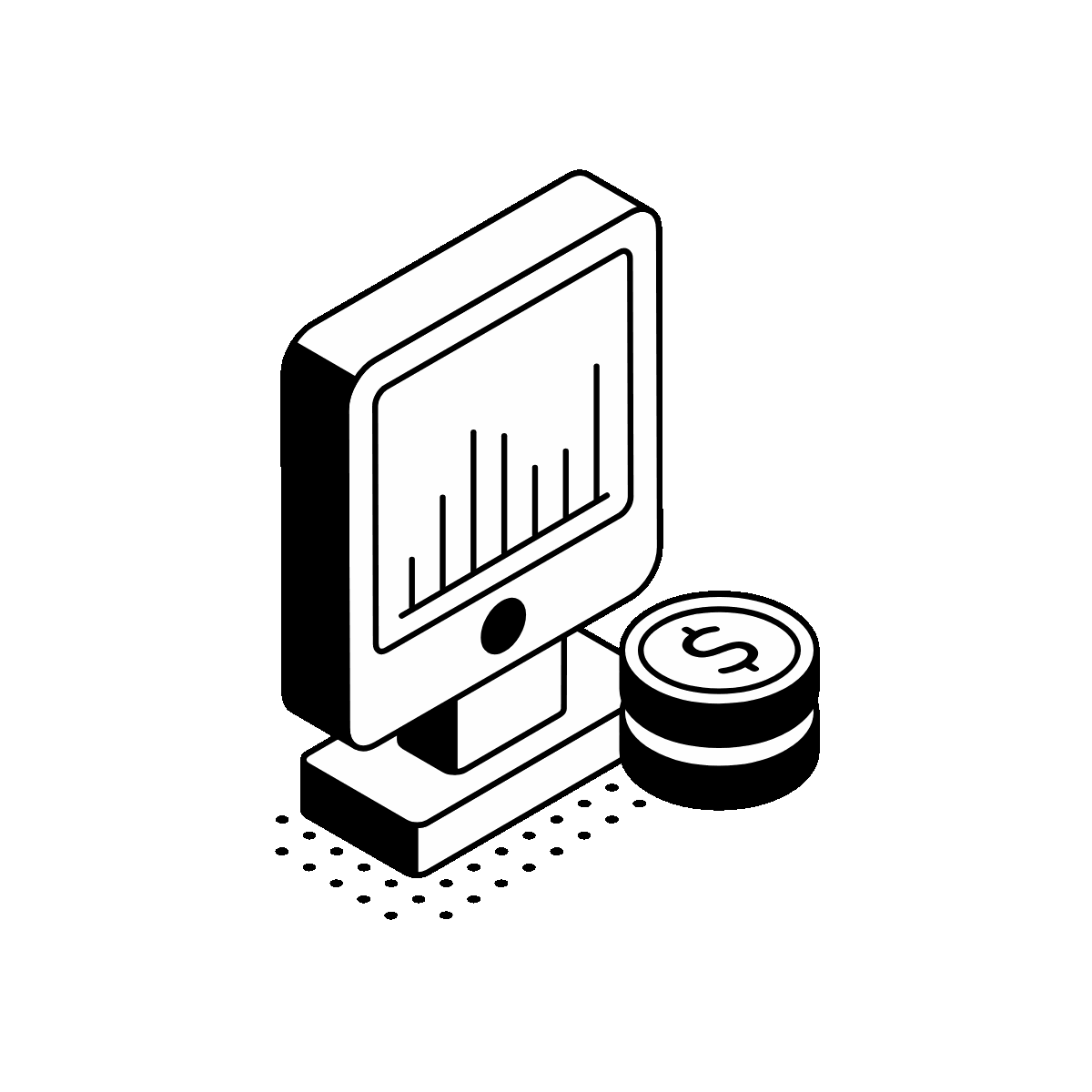 Animated Isometric Micro Payment Icon