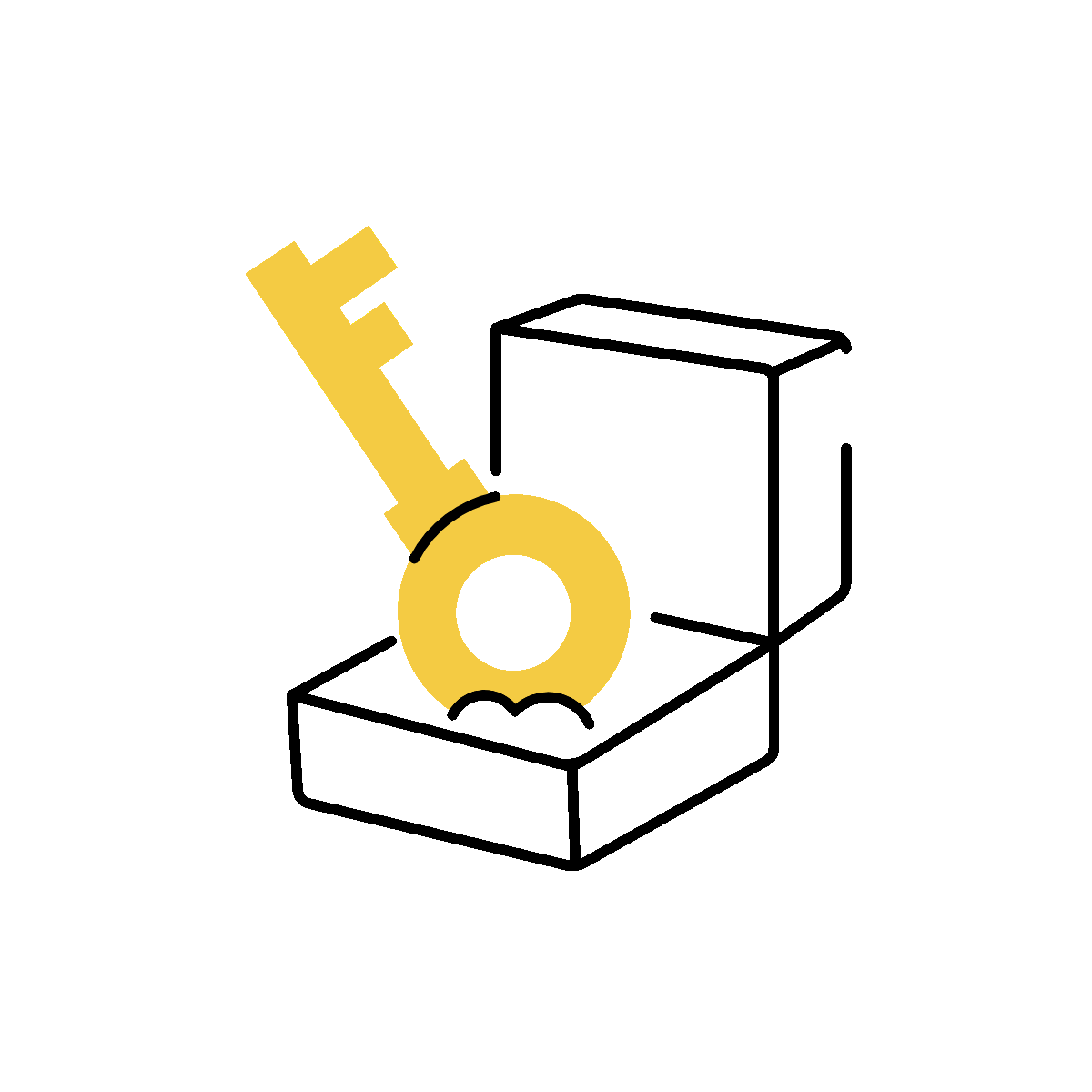 Animated Key to Success Illustration