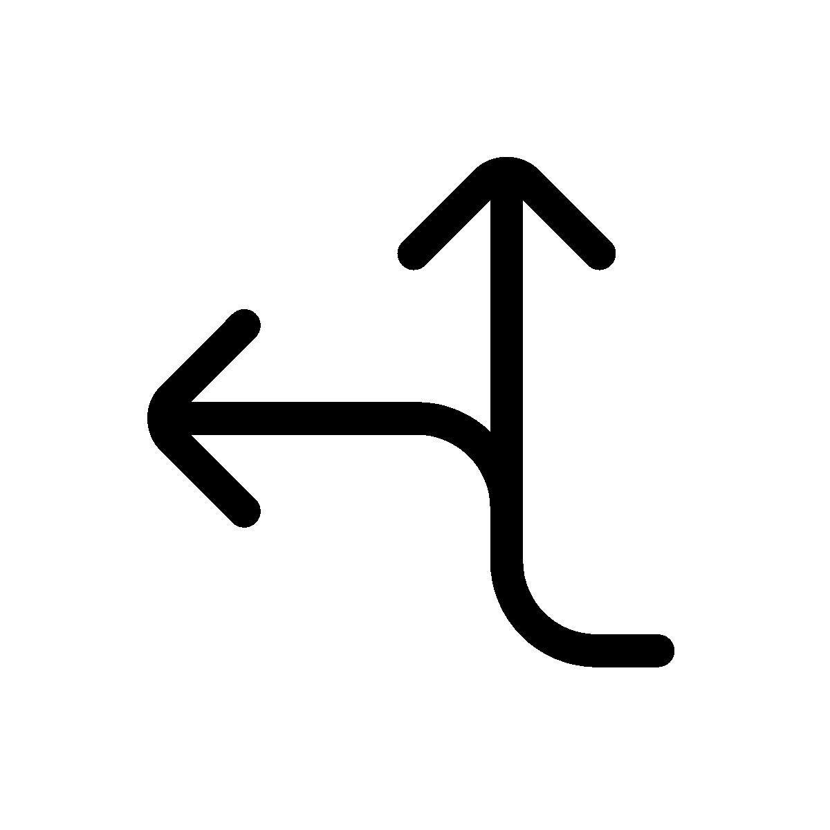 Premium animated icon of split arrow in linear style