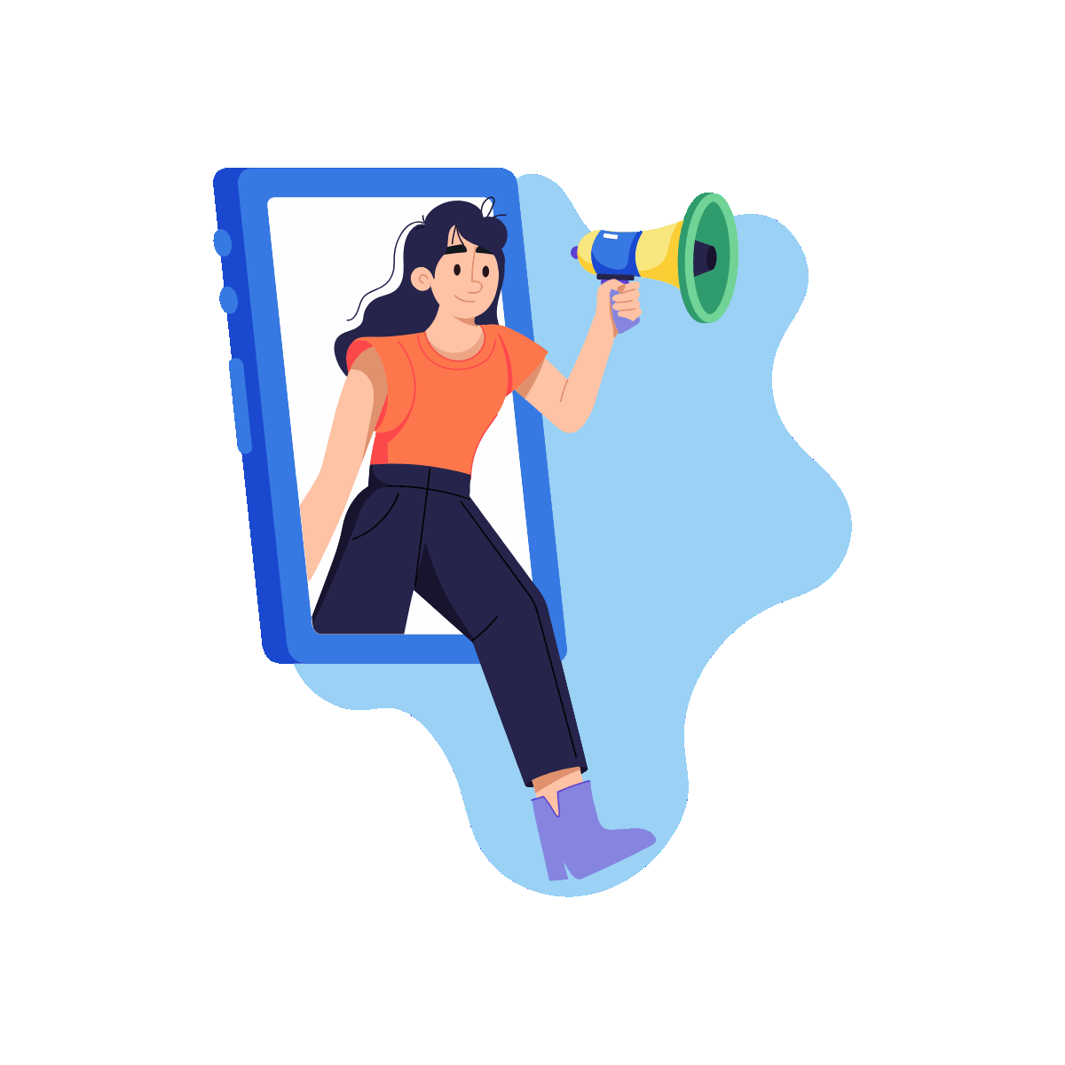 Flat Animated Media Marketing Design