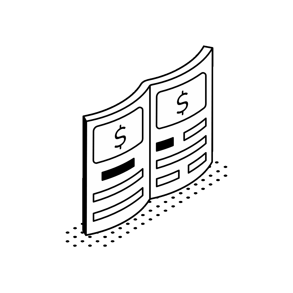 Animated Ledger Book Finance Illustration