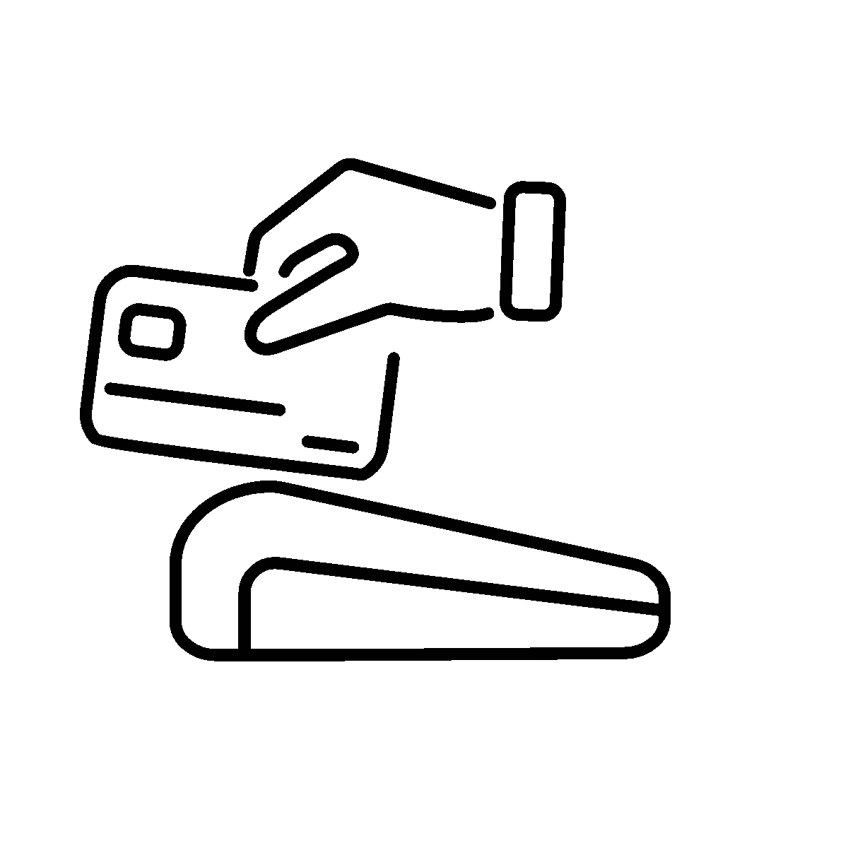 Scalable Line Animated Card Swipe Icon